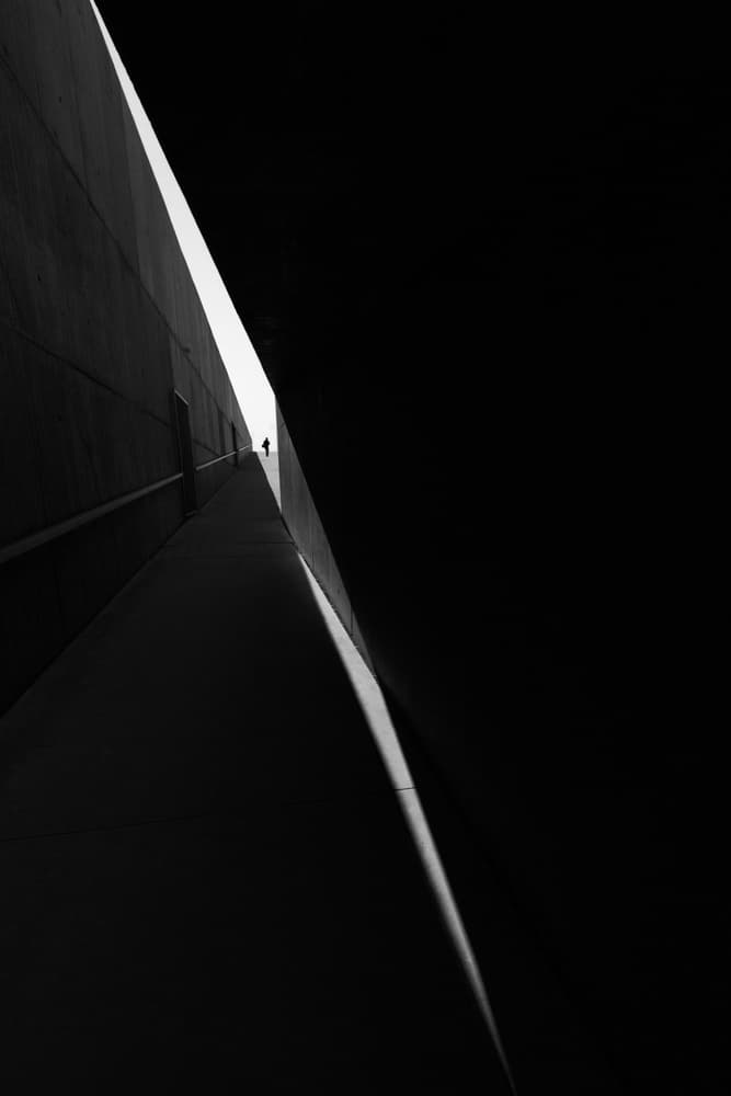 Lone Figure Bright Path by Olavo Azevedo — canvas wall art