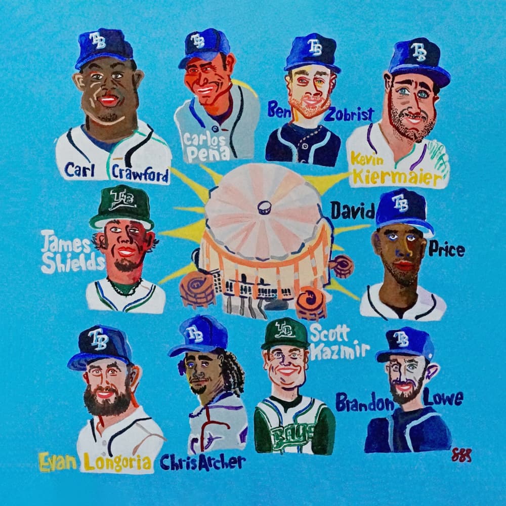 Baseball Player Caricatures by Steve Spencer — canvas wall art