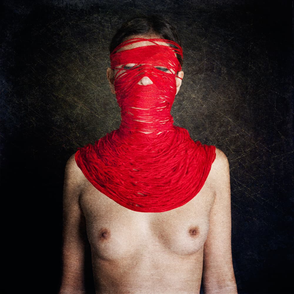 Woman in Red String by Igor Genovesi — canvas wall art