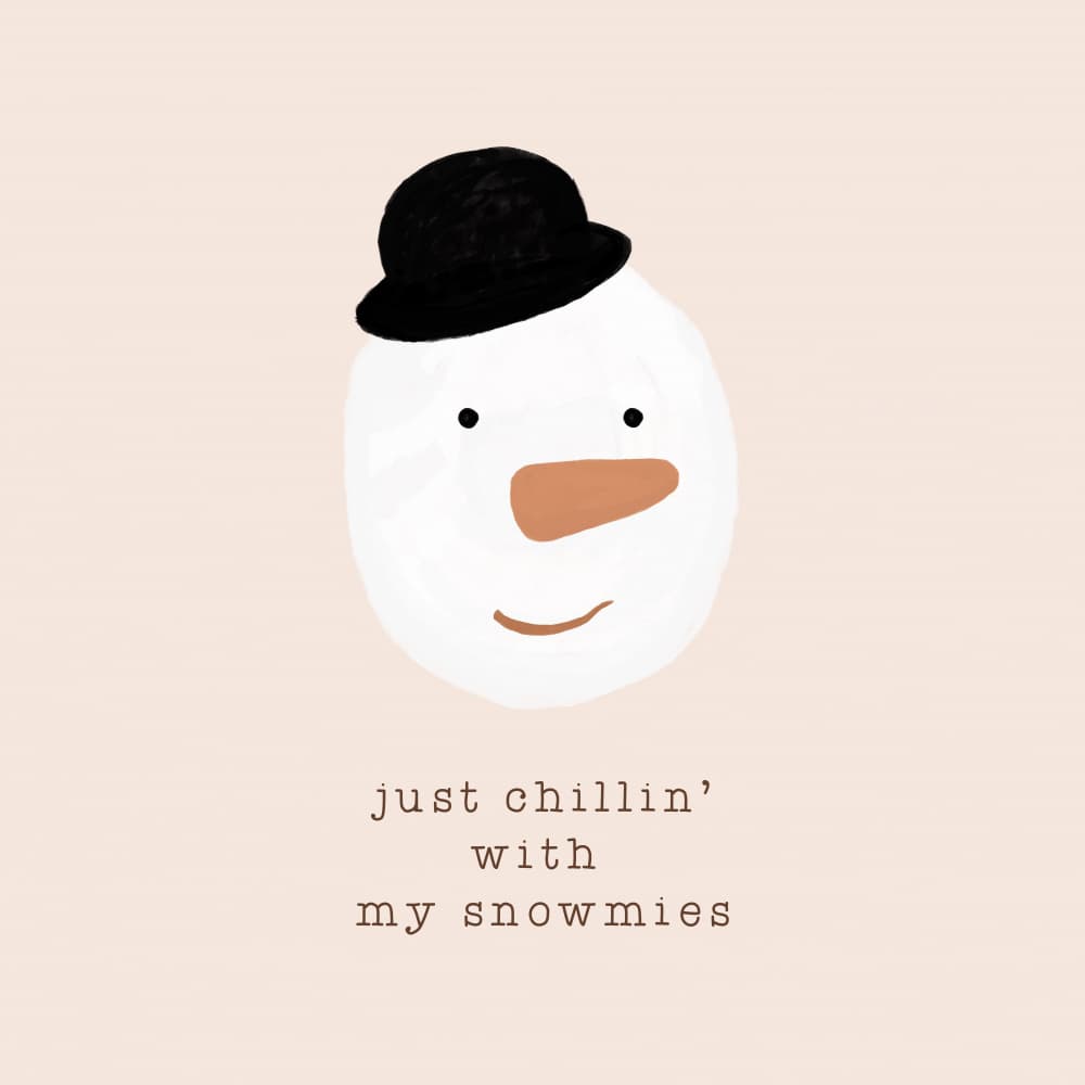Just Chillin' Snowman by Orara Studio — canvas wall art