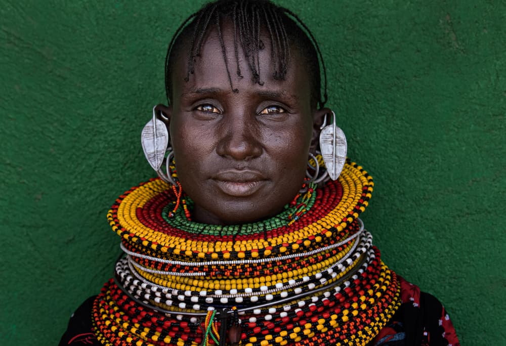 Serene African Woman by Joxe Inazio Kuesta Garmendia — canvas wall art