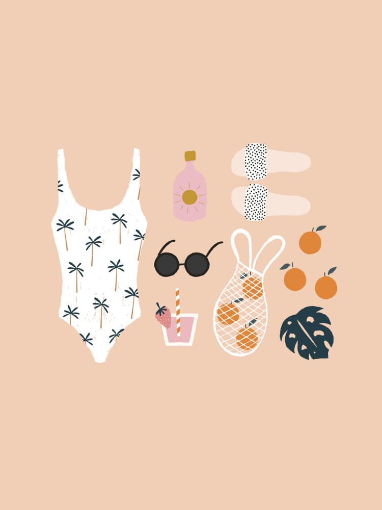 Tropical Summer Fun by Aislinn Simmonds — canvas wall art