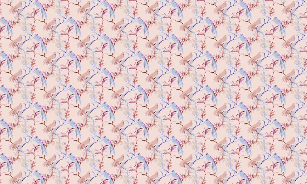 Delicate Bird Pattern by Gemma Bardot — canvas wall art