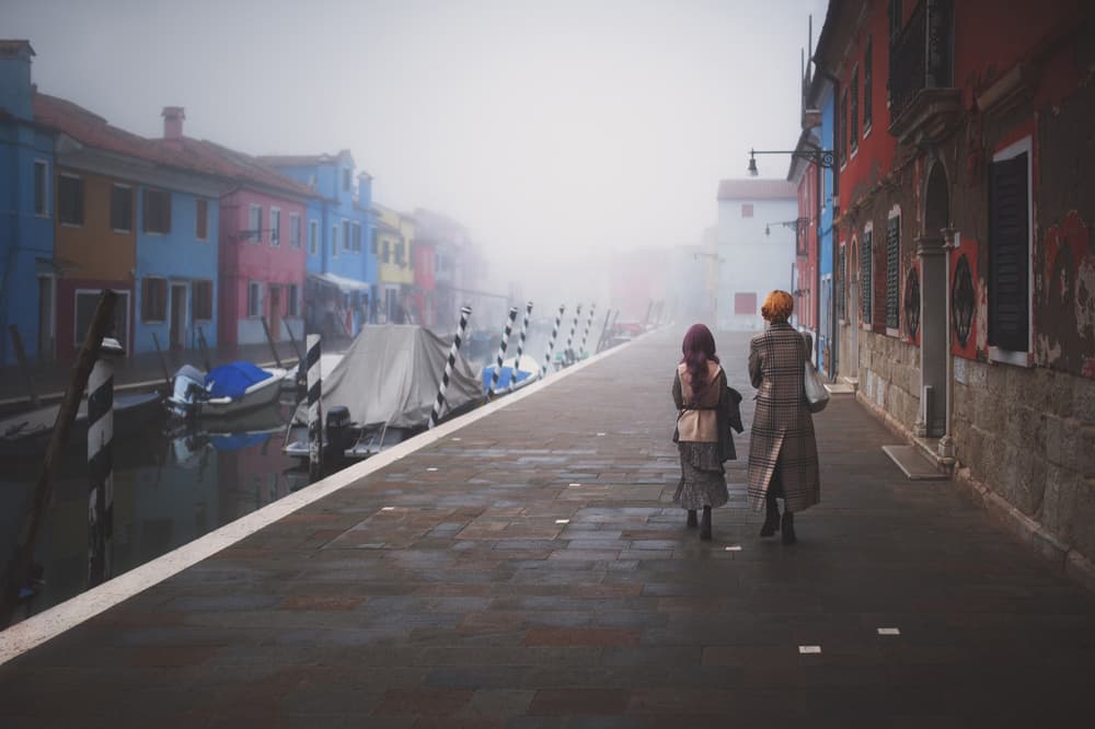 Misty Canal Walk by Samir Pajic — canvas wall art