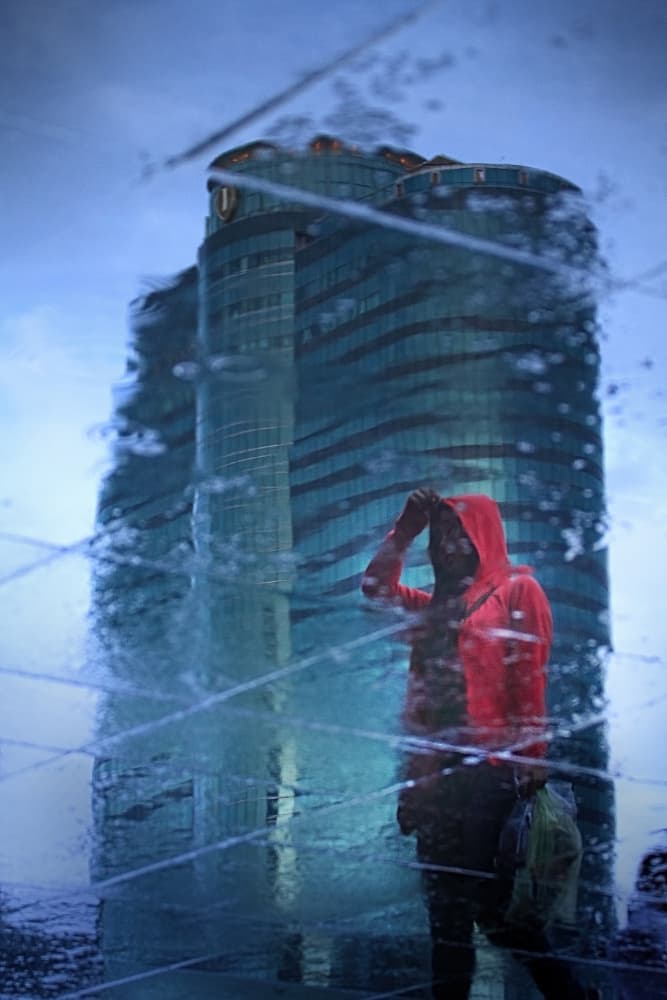 Rainy City View by Anuchit Sundarakiti — canvas wall art