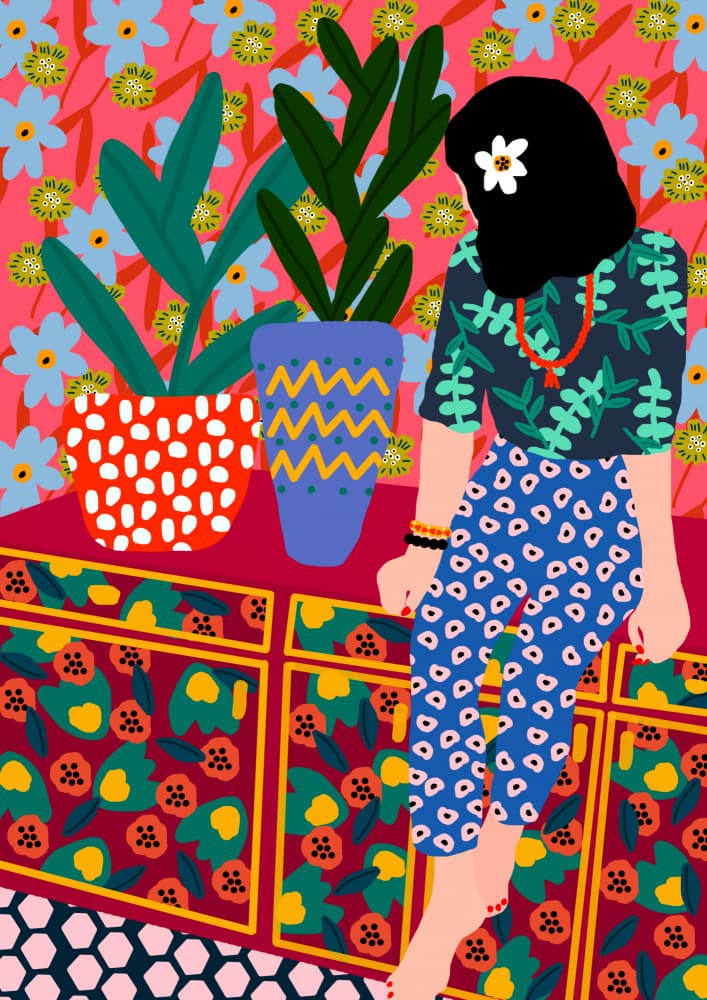Hawaiian Girl by Rafaela Mascaro — canvas wall art