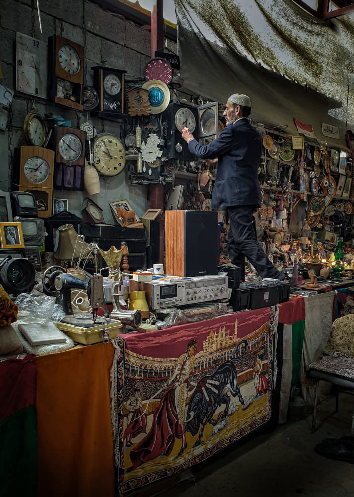 Old Man's Clock Shop by Bashar Alsofey — canvas wall art