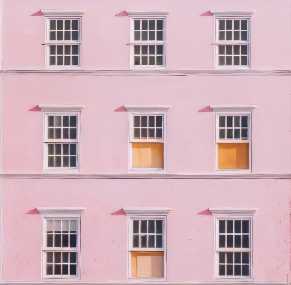 Pastel Pink Architecture by Cindy Liu — canvas wall art