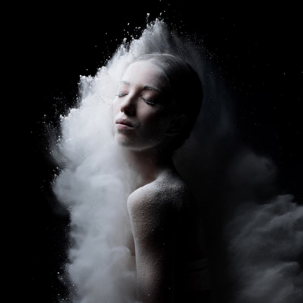 Serene Powder Portrait by Alexander Yakovlev — canvas wall art