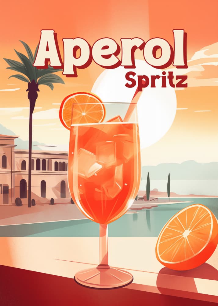 Aperol Spritz Sunset by Andreas Magnusson — canvas wall art