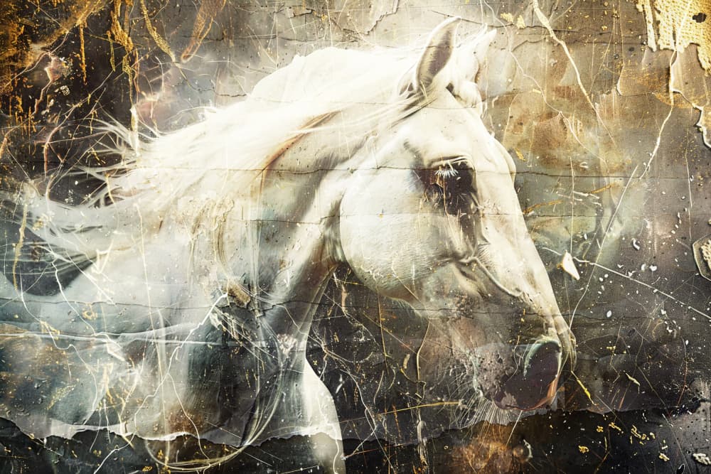 White Horse Spirit by Rafal Kulik — canvas wall art