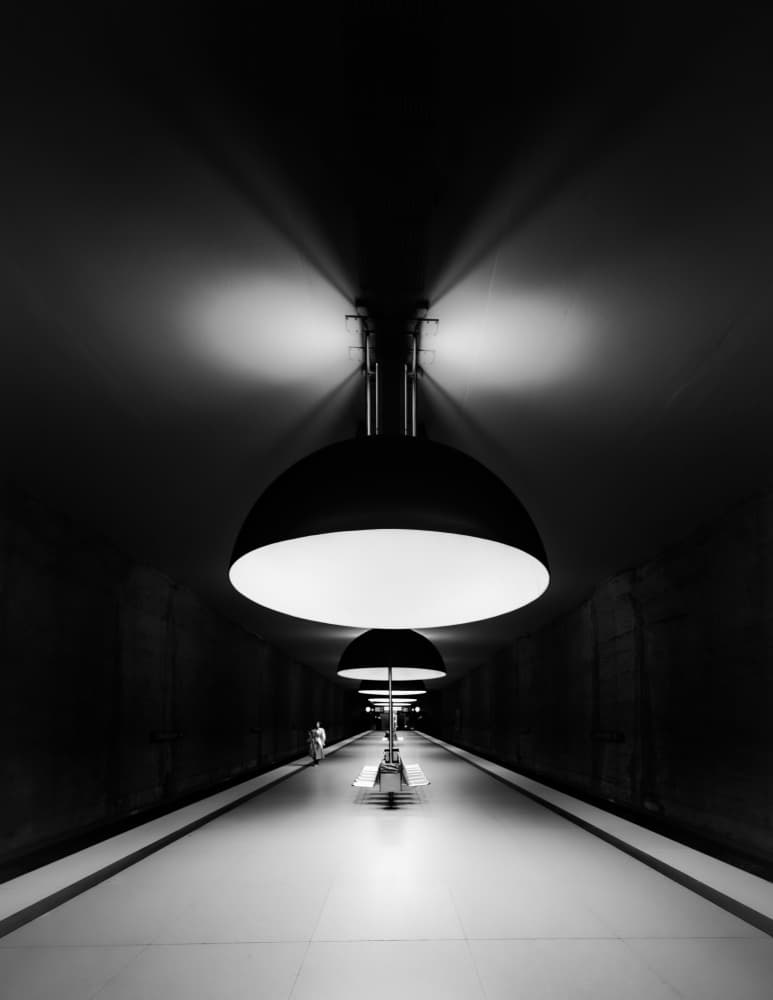 Modern Subway Lights by Andy Dauer — canvas wall art