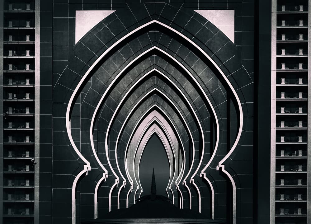 Modern Arches Symmetry by Hans-Wolfgang Hawerkamp — canvas wall art