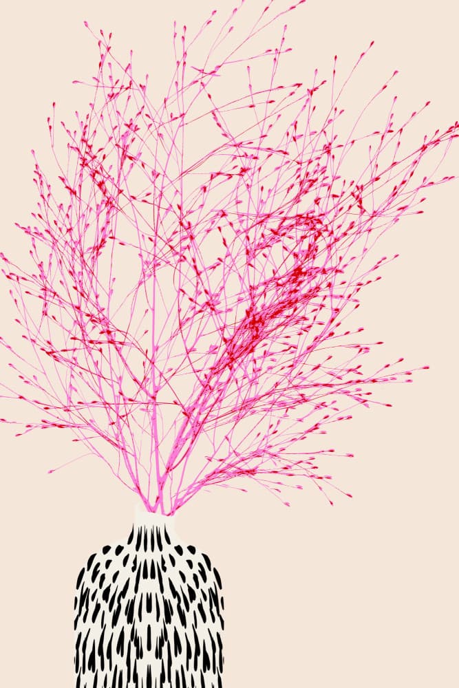 Pink Spring Branches by Annick — canvas wall art