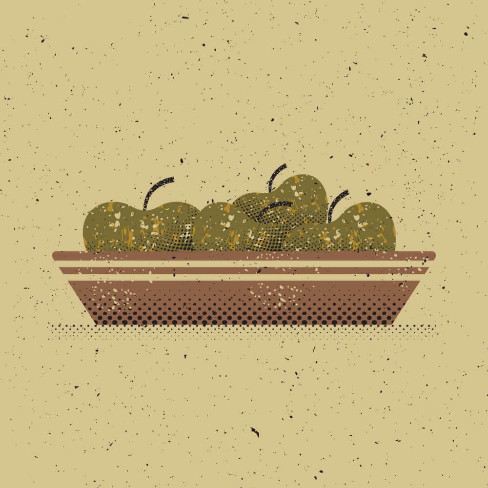 Rustic Green Apples by The Creating Mind — canvas wall art