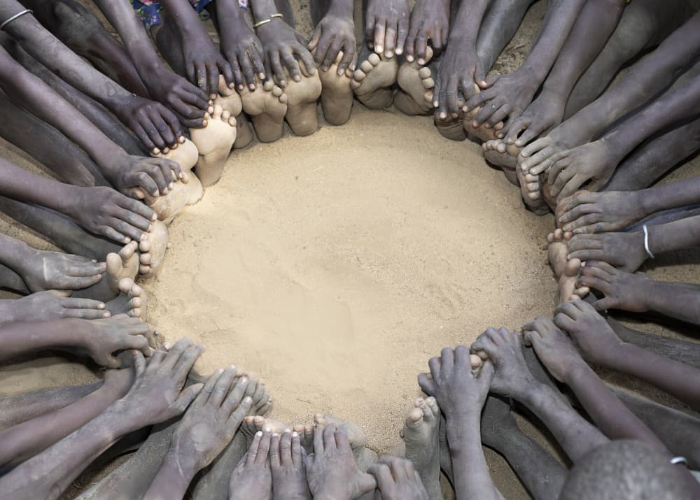 Circle Of Connected Hands by Iris Wiener — canvas wall art
