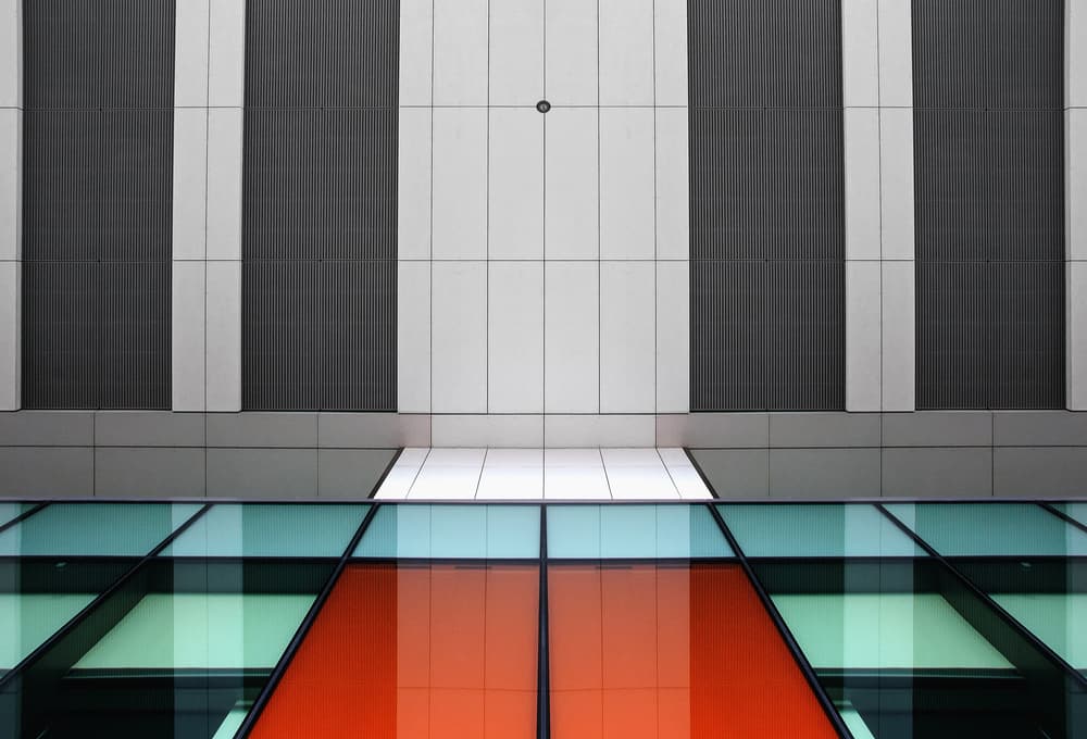 Vibrant Glass Facade by Henk van Maastricht — canvas wall art