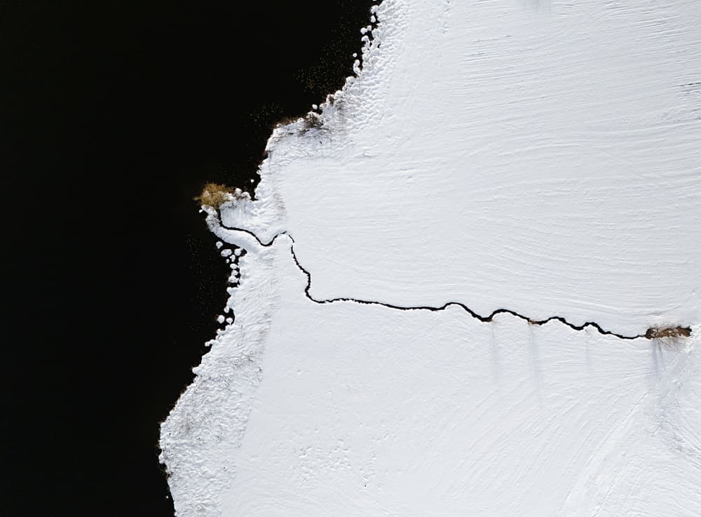Frozen Winter Stream by Streiff Marcel — canvas wall art