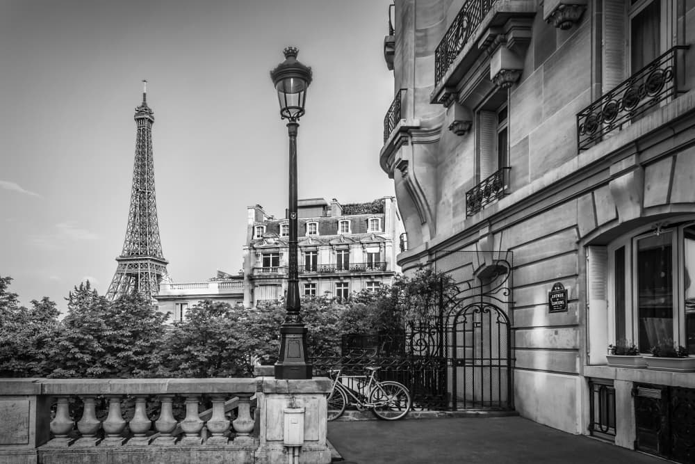 Paris Eiffel Street Scene by Melanie Viola — canvas wall art