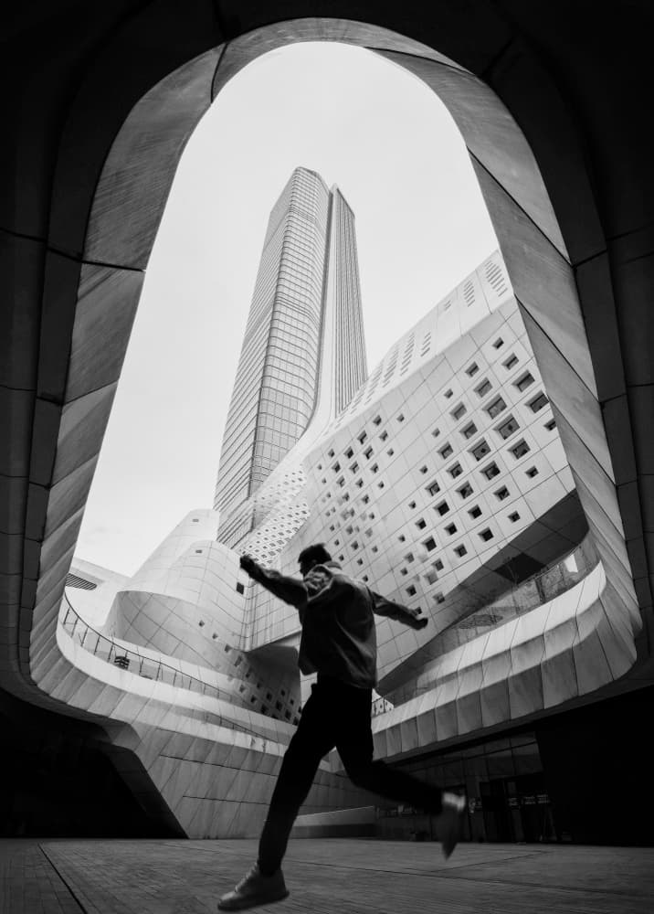 Urban Motion Modern Arch by Grace Guo APA — canvas wall art