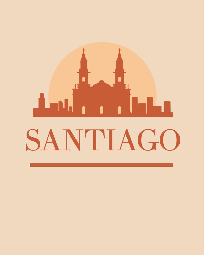 Santiago Cathedral Skyline by Emiliano Deificus — canvas wall art