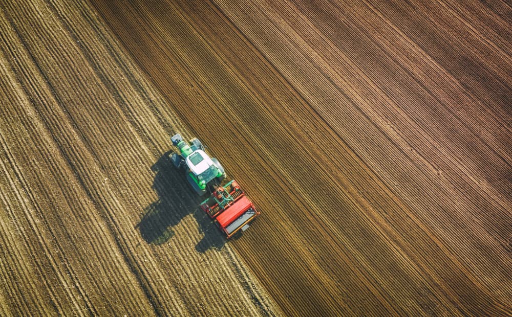 Tractor Working Farm Field by Guy Krier — canvas wall art