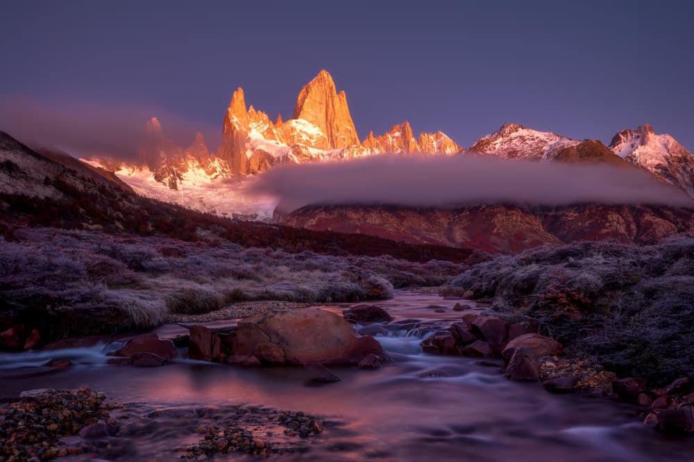 Golden Fitz Roy Sunrise by Li Ying — canvas wall art