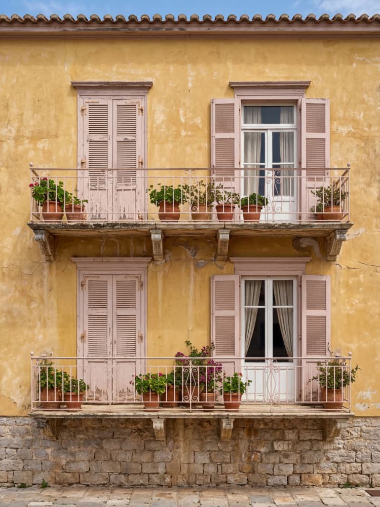 Charming Mediterranean Balcony by Andreas Magnusson — canvas wall art