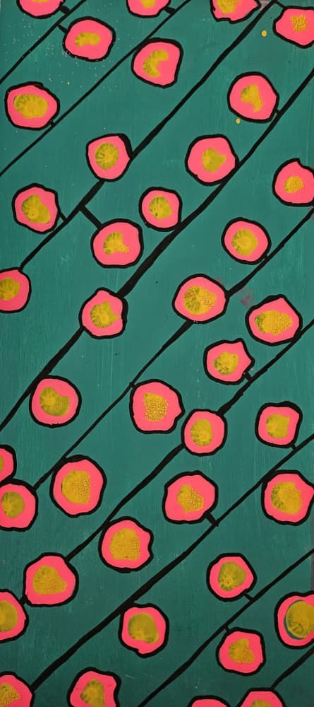 Pink Floral Pattern by Olea Huuska — canvas wall art