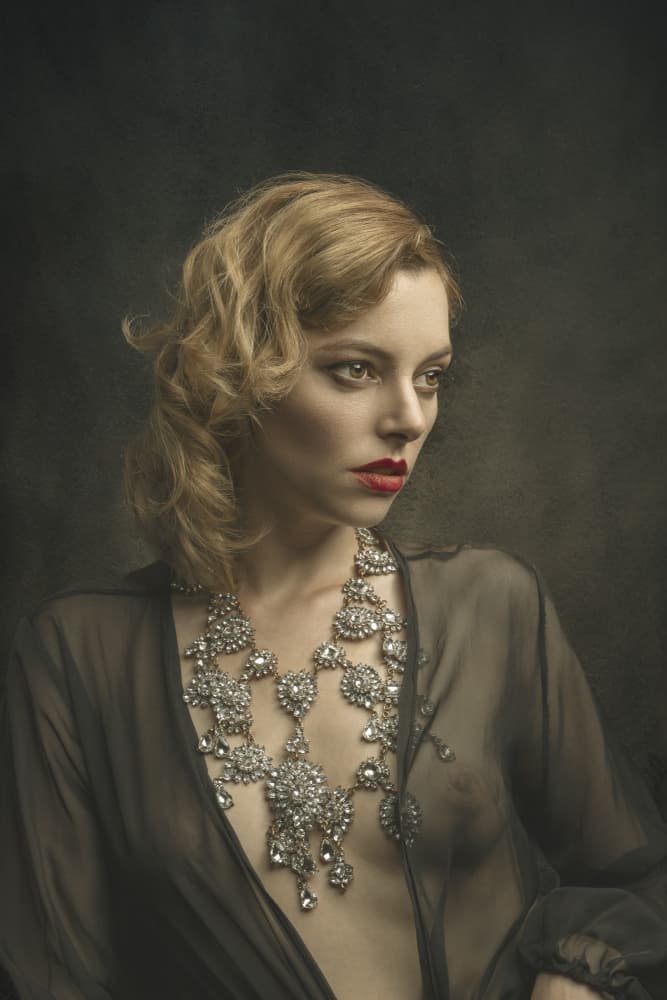 Glamorous Woman Red Lips by Eddie Kavanagh — canvas wall art