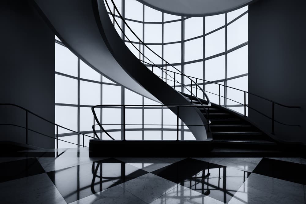 Modern Spiral Staircase by Jeroen van de Wiel — canvas wall art