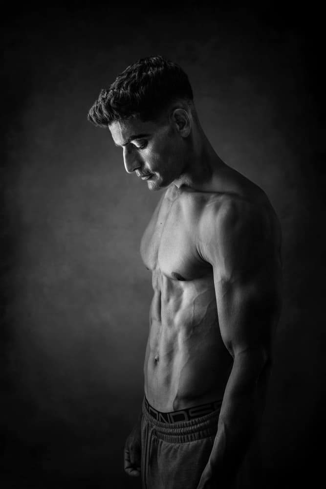 Pensive Muscular Man by Irene Wu — canvas wall art