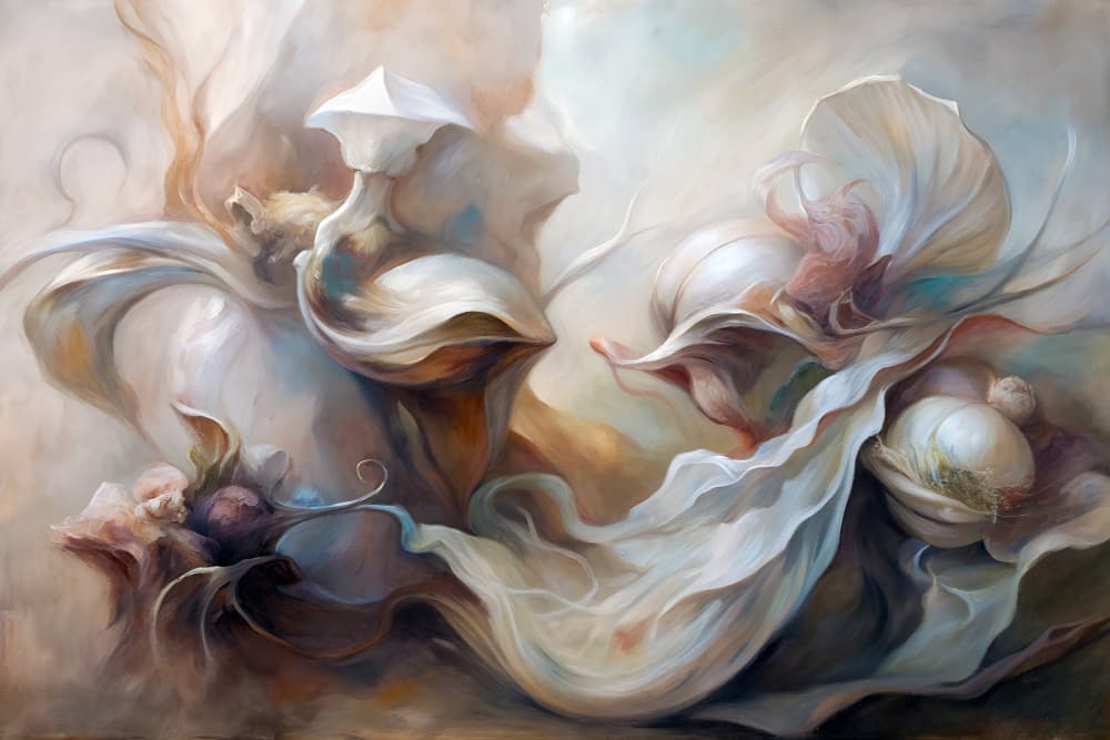 Soft Organic Flow by Miguel Bruzual — canvas wall art
