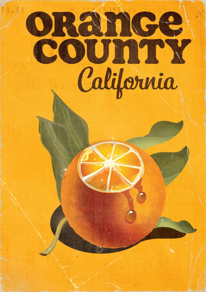 Vintage Orange County Citrus by Nicholas — canvas wall art