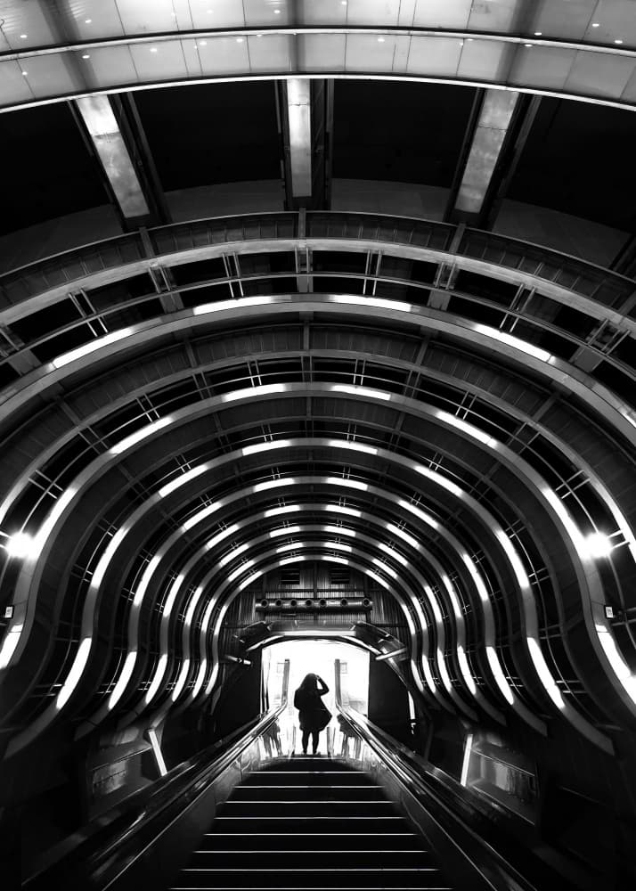 Light Tunnel Journey by Jorge Pimenta — canvas wall art