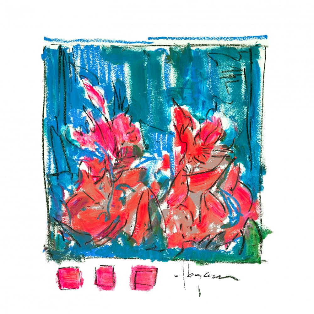 Pink Blossoms Abstract by Dorothy Fagan — canvas wall art