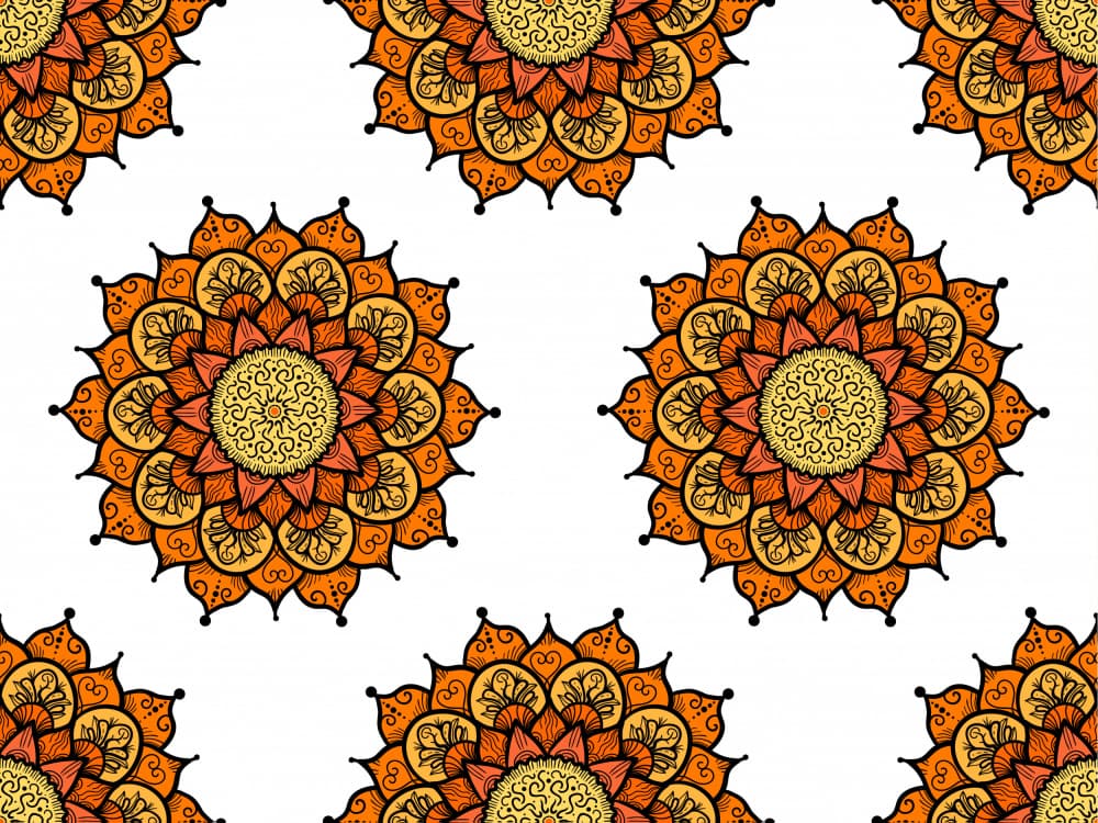 Vibrant Mandala Pattern by Marika Barsrsind — canvas wall art