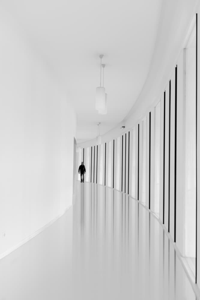 Serene Minimalist Hallway by João Castro — canvas wall art