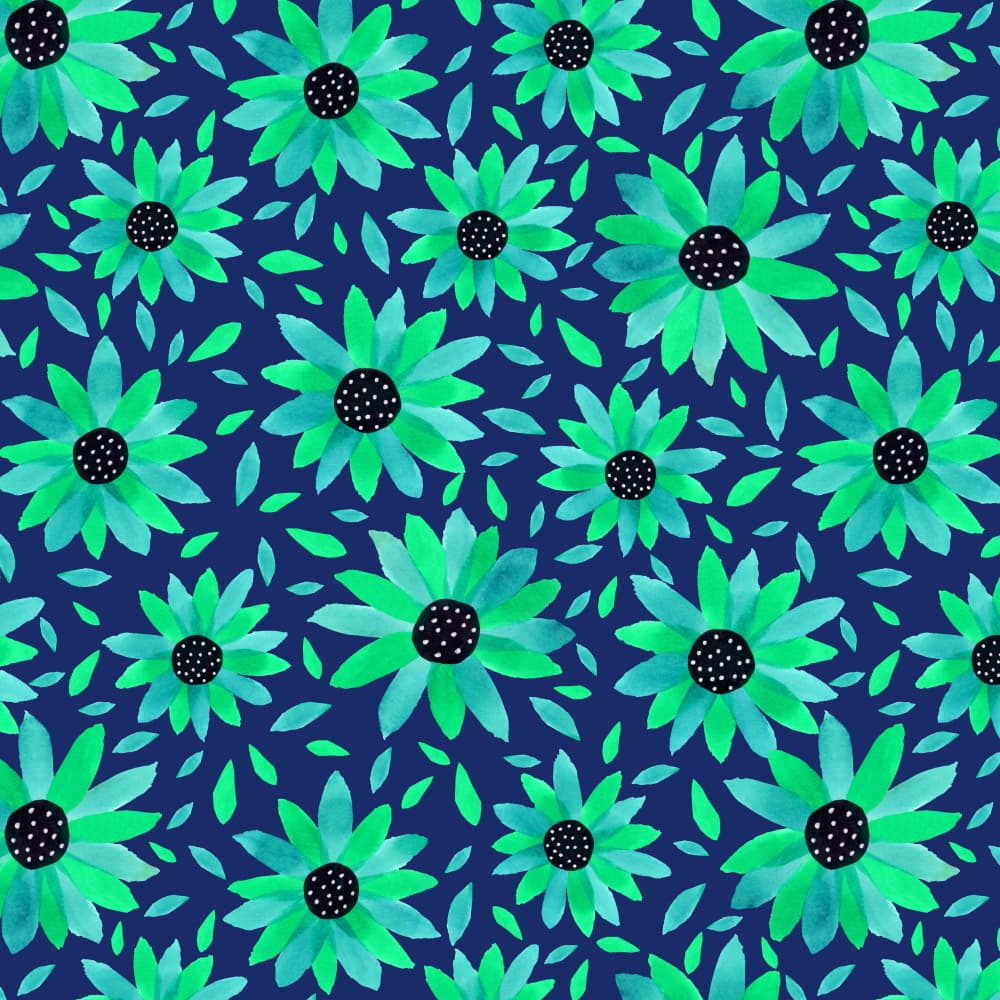 Vibrant Green Flowers by Michele Channell — canvas wall art