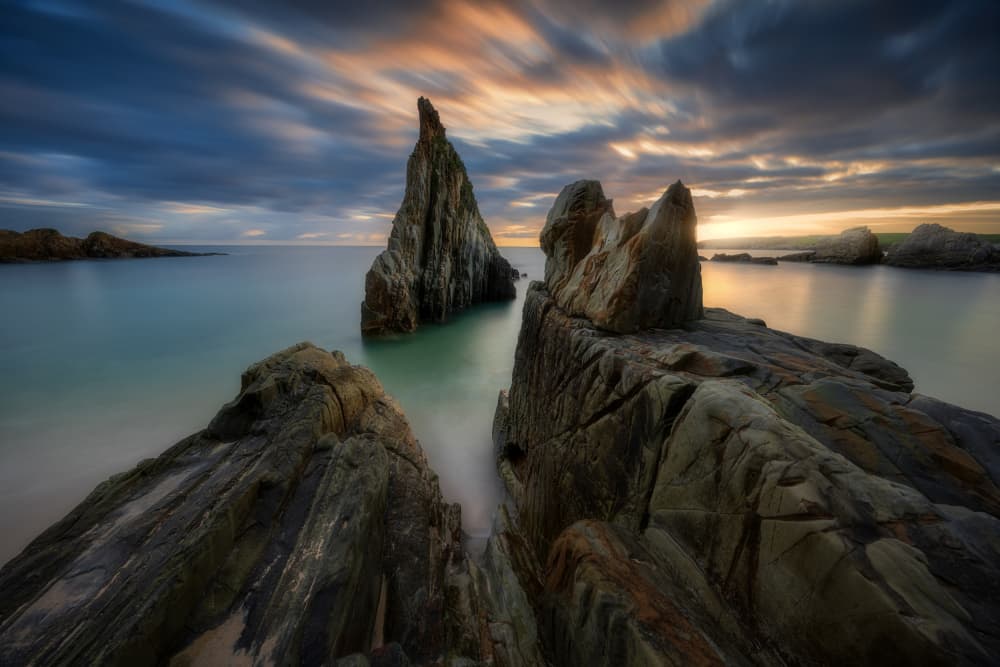 Dramatic Coastal Sunset by Adam Pachula — canvas wall art
