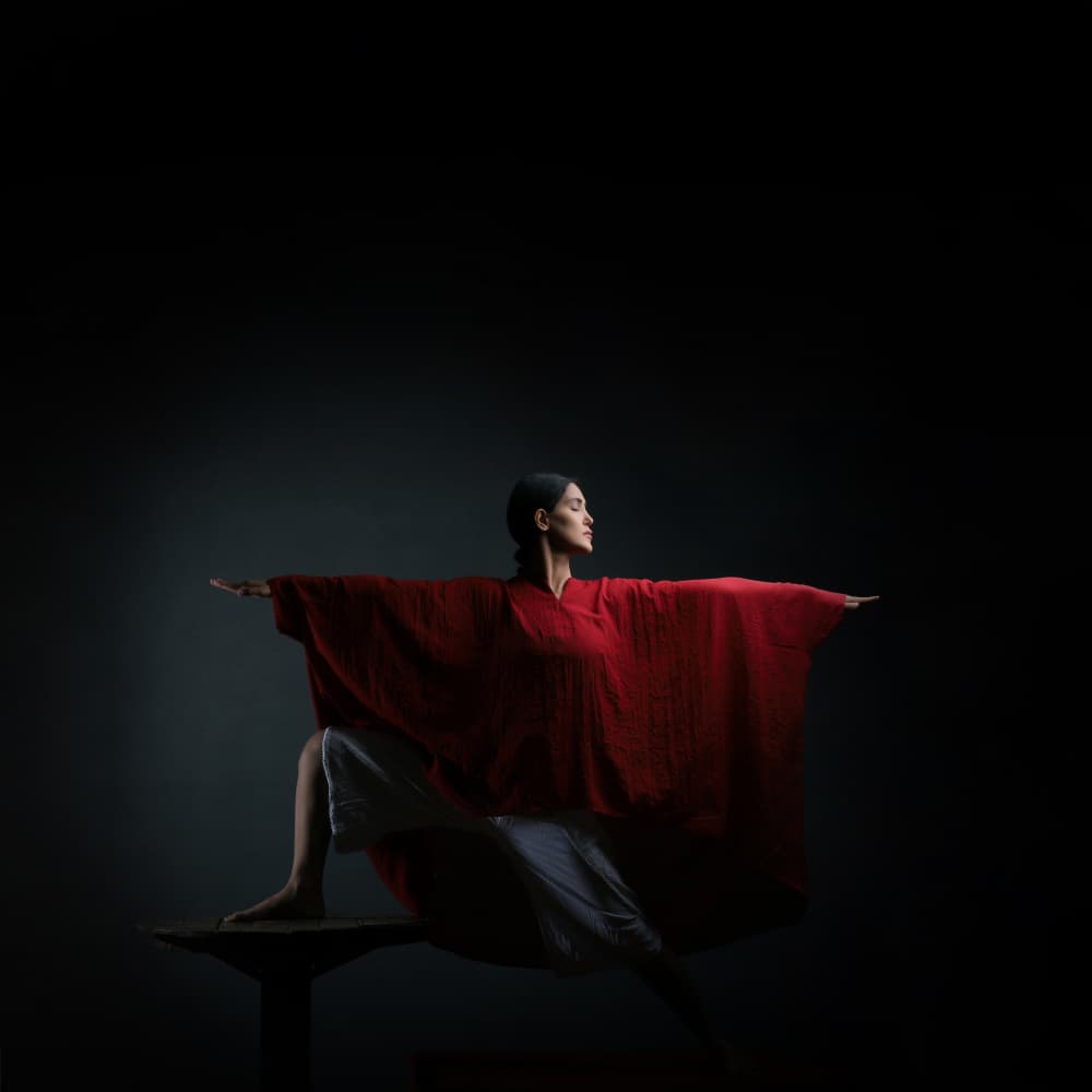 Serene Red Warrior by Moein Hasheminasab — canvas wall art
