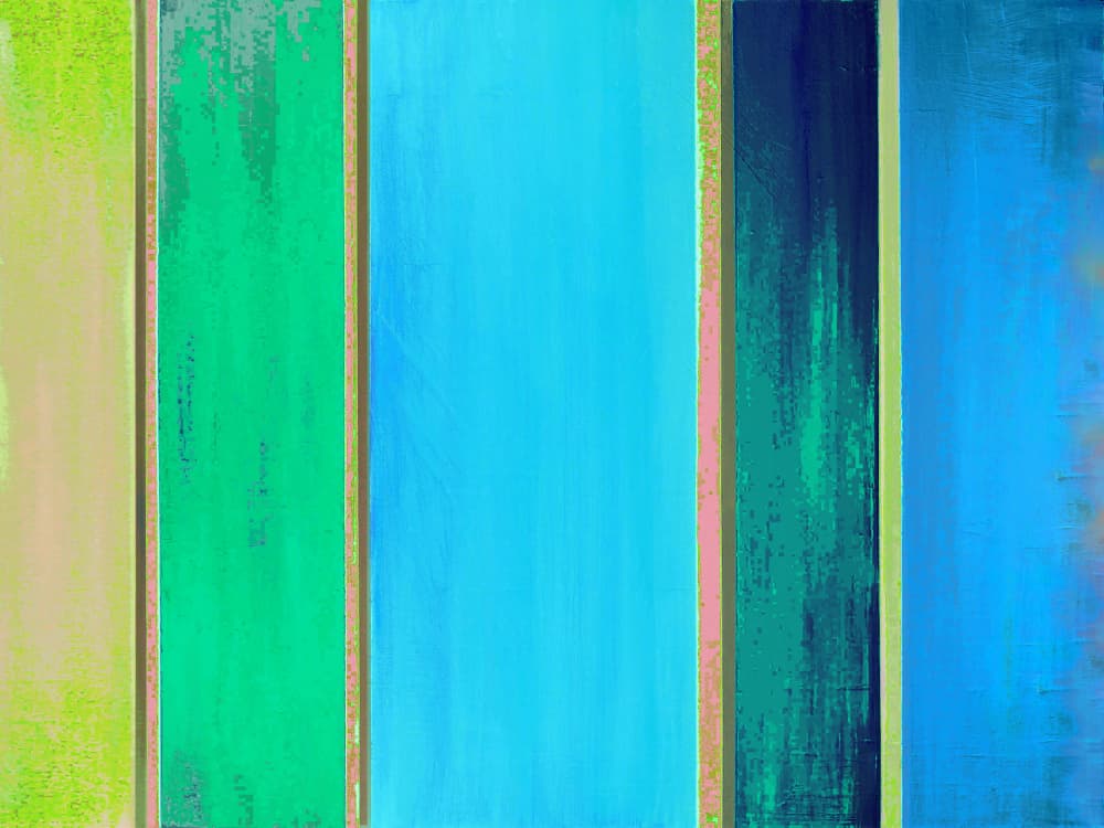 Cool Blue Green Textures by Vanessa Ryan — canvas wall art
