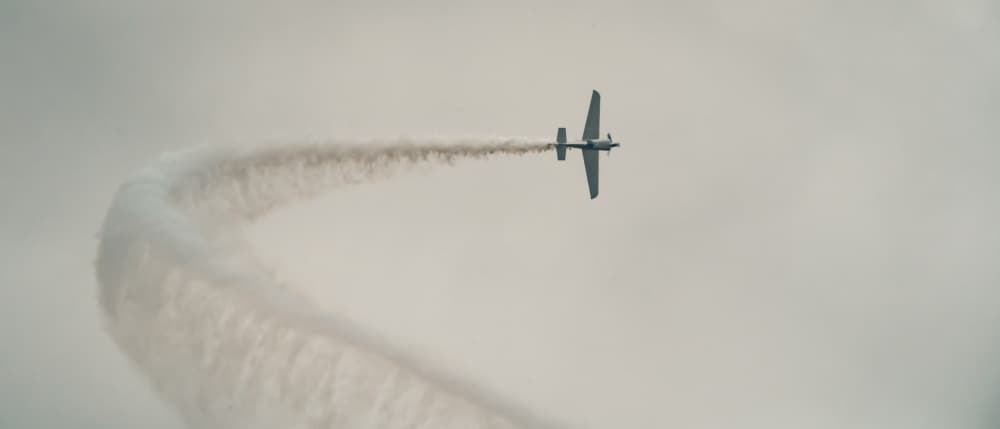 Aerobatic Smoke Trail by Theodor Gerhamn — canvas wall art