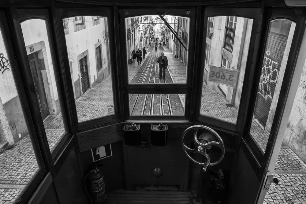 Historic Tram Street View by Luis Sarmento — canvas wall art