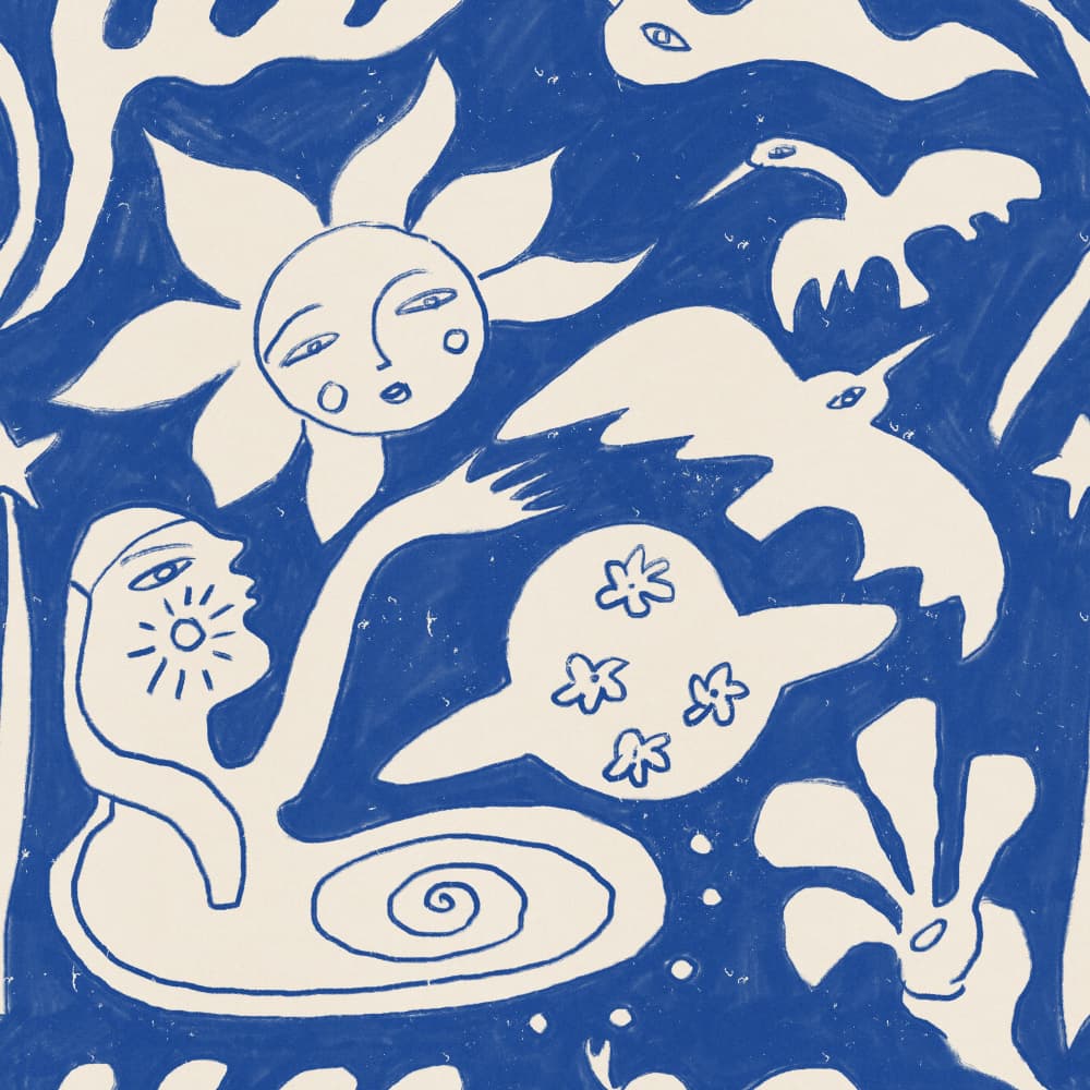 Celestial Folk Dream by Raipa Studio — canvas wall art