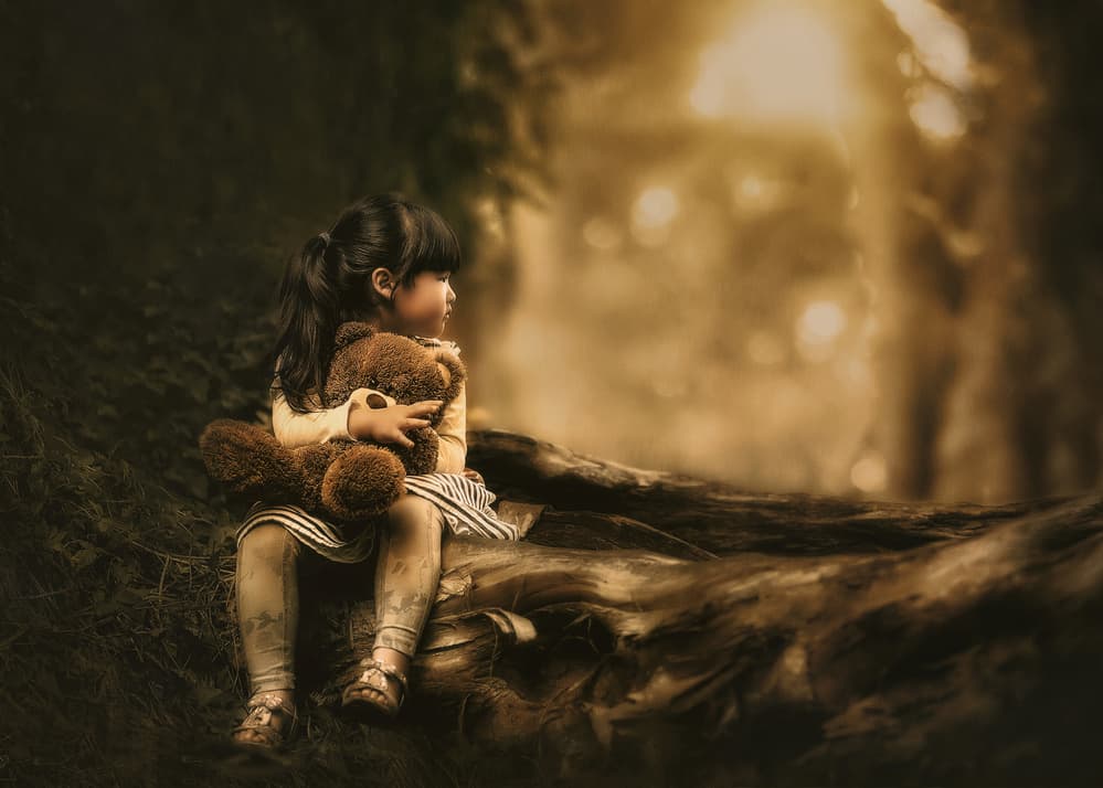 Child in Golden Forest by Despird Zhang — canvas wall art