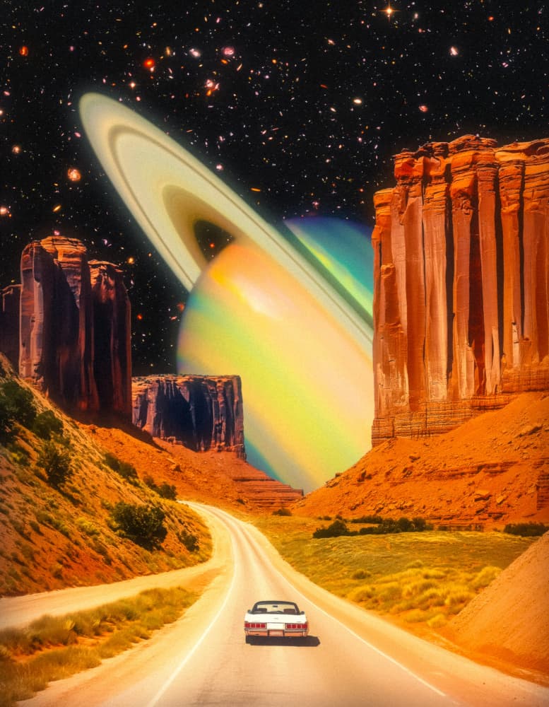Road Trip to the Rings of Infinity by Taudalpoi — canvas wall art