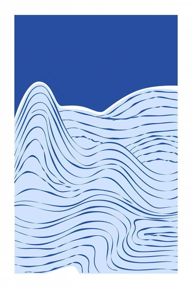 Bluewaves by Treechild — canvas wall art