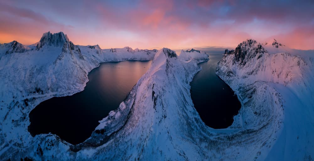 Winter Fjord Twilight by David Martin Castan — canvas wall art