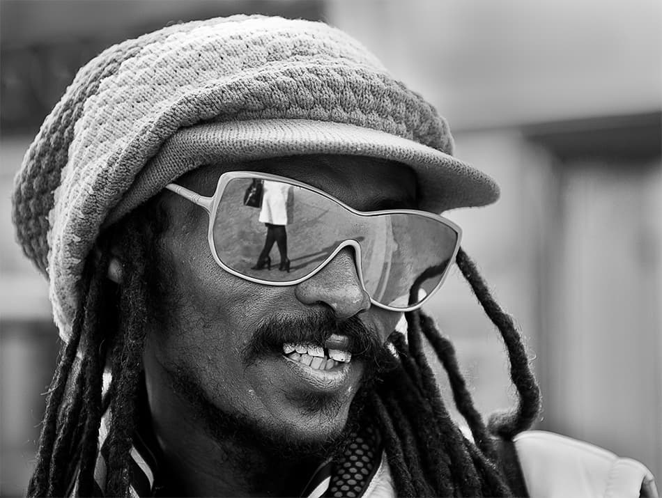Cool Dreadlocks Portrait by Kim Lennert Simonsen — canvas wall art